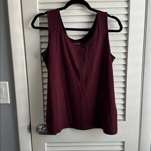 Chico’s size 2 Large tank top maroon brown